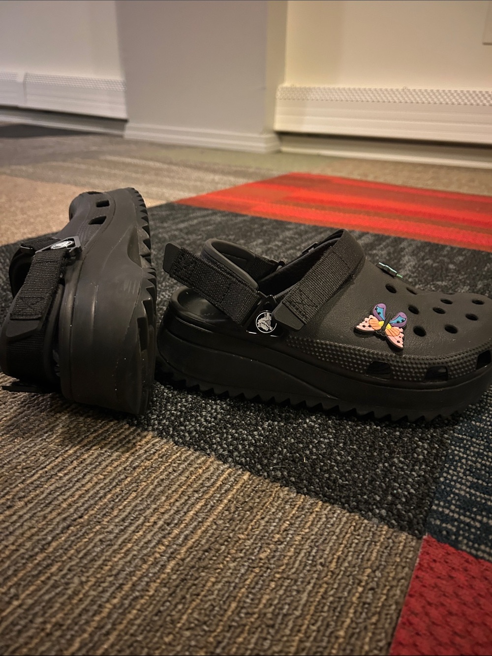 Crocs Black Platform Crocs clogs in Black